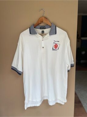 Vintage IBM Mens Collared Polo Shirt Tee XL Embroidered #